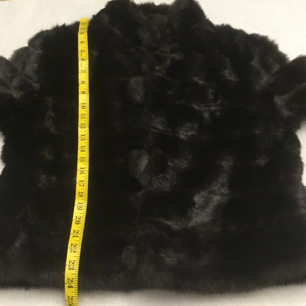 Dark Brown Nine West faux fur coat size Lg - Picture 3 of 9